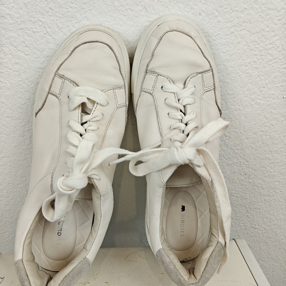 Birdies The Cardinal Classic Seashell Off White Leather Sneakers Size 8 - Picture 10 of 11